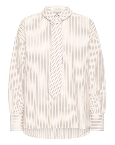 Fransa - FRZaba Skjorte 1 - White Tobacco Stripe